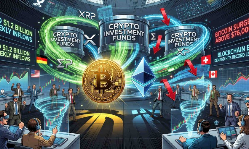 bitcoin impulsa entradas por usd $1.200 millones en los etp cripto en la semana