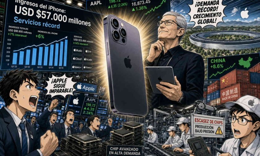 pese a escasez de chips, apple supera expectativas de iphone con usd $57.000 millones