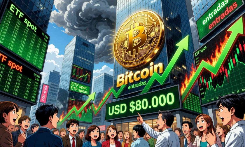 los etf bitcoin captan usd $532 millones mientras precio recupera los usd $80.000
